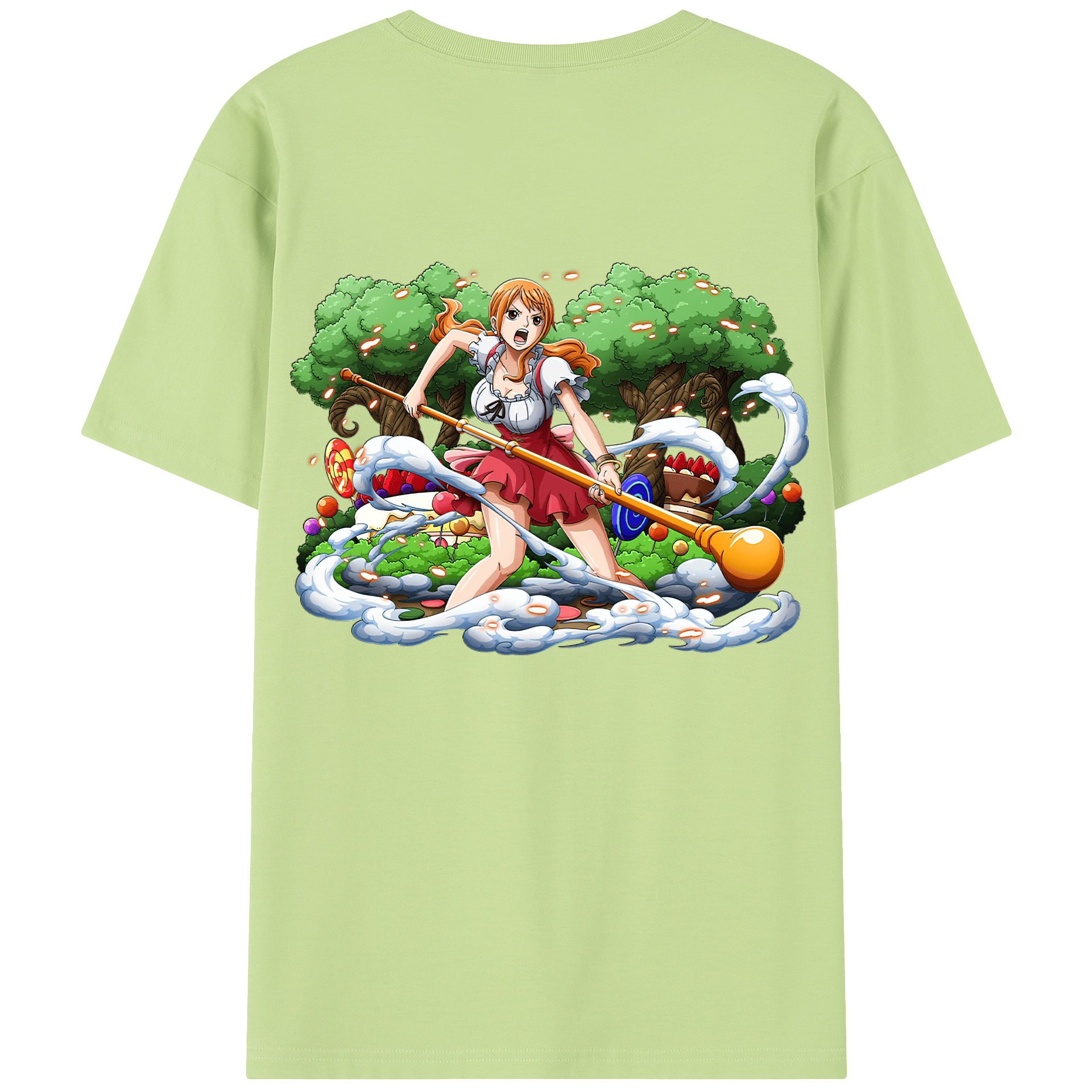 ワンピース ナミ ONE PIECE Nami 綿100％半袖Tシャツ（背面プリント）